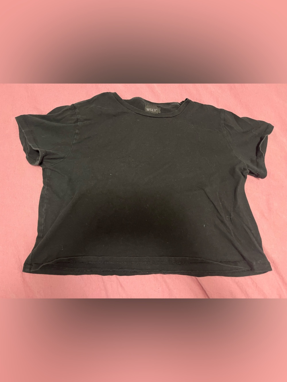 WSLY Black Crewneck Short Sleeve Tee